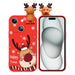 Coloured Drawing Deer Relief Doll Soft Tpu Phone Case