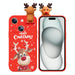 Coloured Drawing Deer Relief Doll Soft Tpu Phone Case