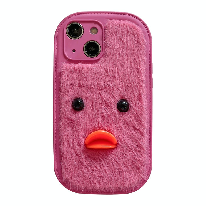 Plush Eyes Duck Tpu Phone Case For Iphone 15