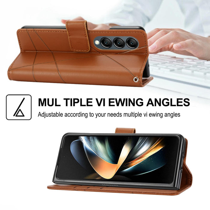 Samsung Galaxy z Fold 4 Embossed Pu Leather Phone Case