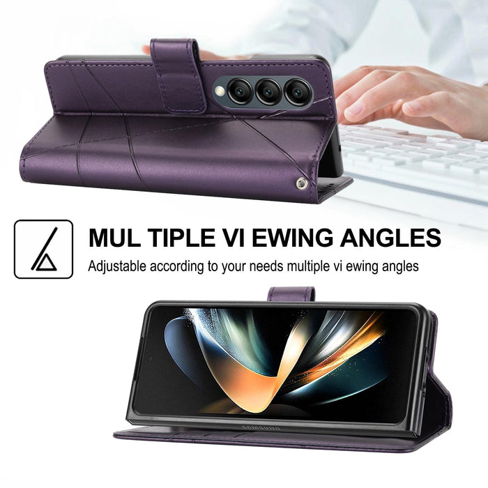 Samsung Galaxy z Fold 4 Embossed Pu Leather Phone Case