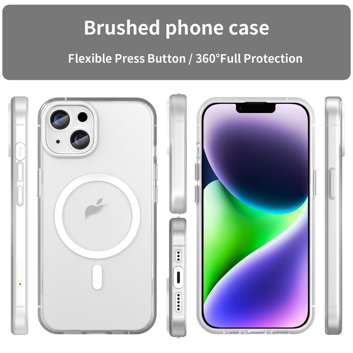 Magsafe Frosted Translucent Tpu Pc Full Coverage Phone Case