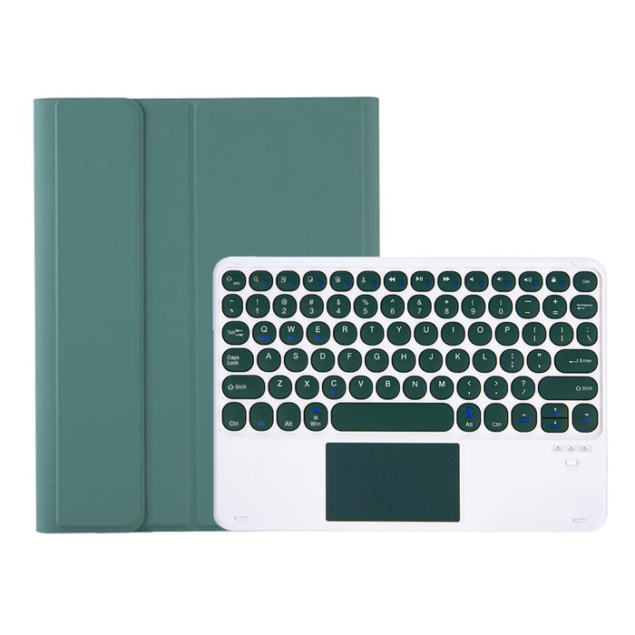 For Samsung Galaxy Tab S10 Fe / S9 Fe / S9 Candy Colour Tpu Round Keycap Touch Bluetooth Keyboard Leather Case