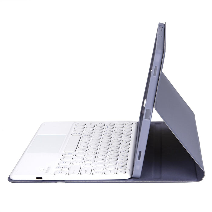 For Samsung Galaxy Tab S10 Fe / S9 Fe / S9 Candy Colour Tpu Round Keycap Touch Bluetooth Keyboard Leather Case