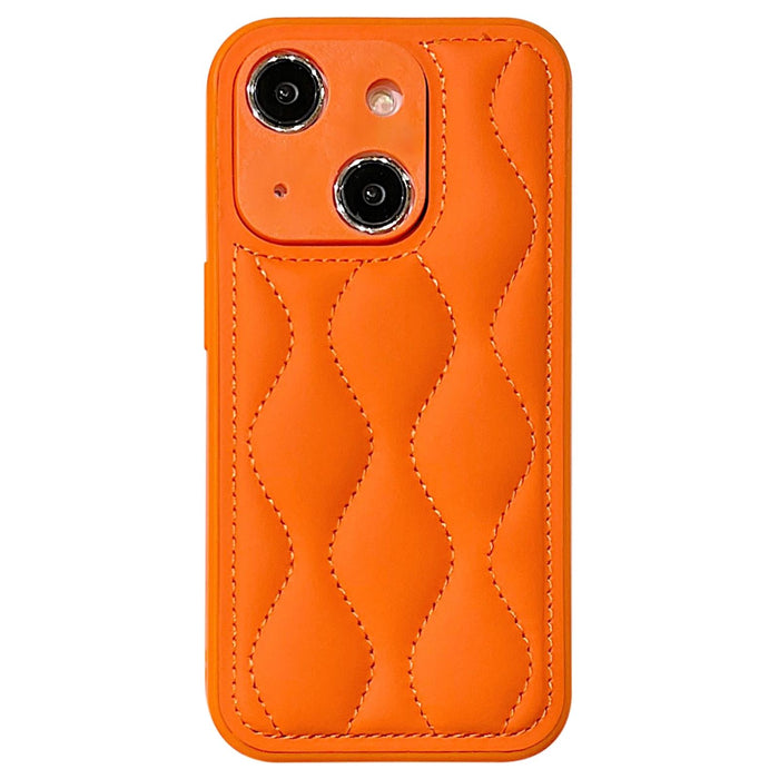 Fine Hole 8 Shaped Texture Eiderdown Airbag Phone Case