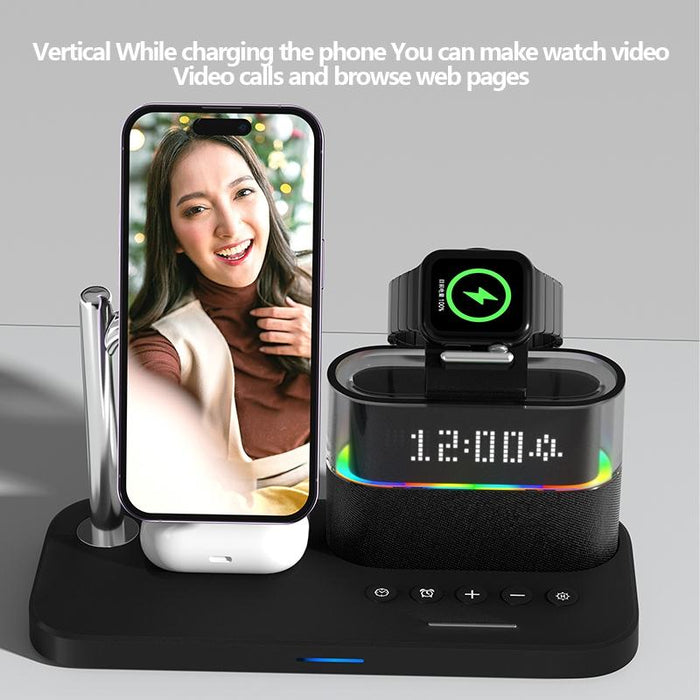 15W Wireless Charger Clock Lamp Multifunctional