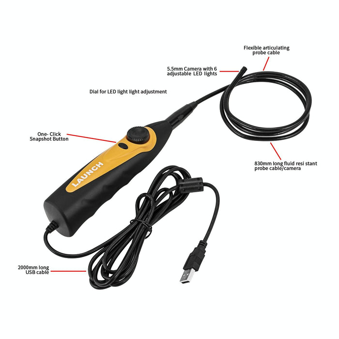 Launch Vsp-600 For X431 Pro3S + / V / V + / Pad-V Usb Hd Endoscope Car Repair Tool