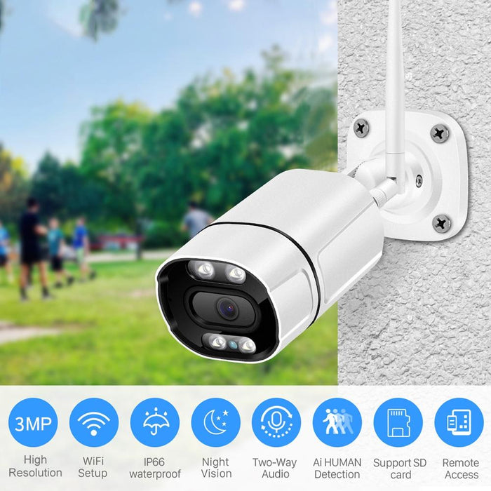 Q39 Motion Tracking Night Vision Smart Camera Supports Voice Intercom White