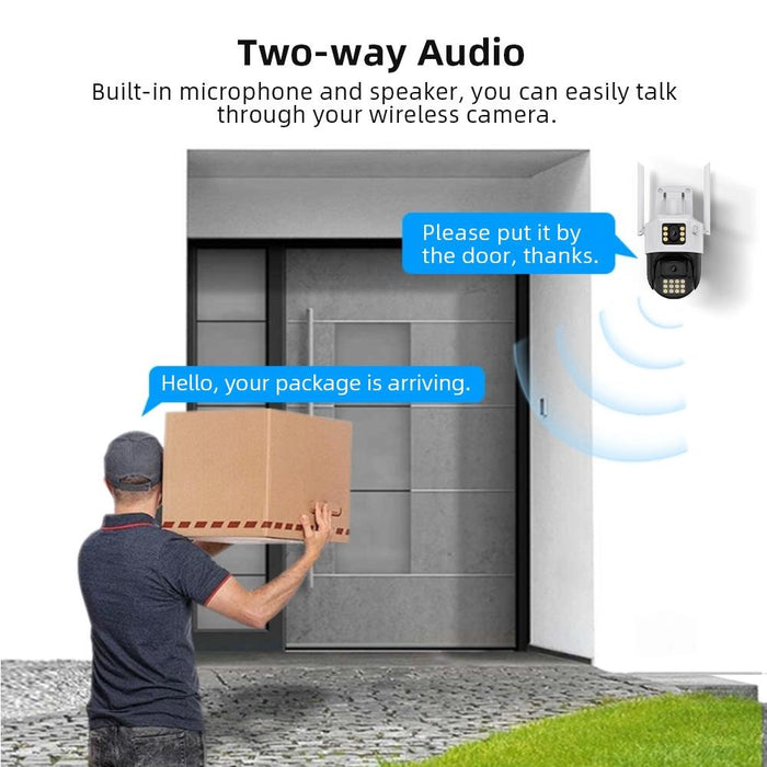 Motion Tracking Night Vision Smart Camera Supports Voice Intercom White