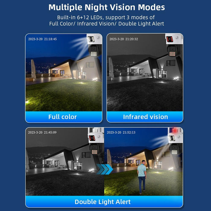 Motion Tracking Night Vision Smart Camera Supports Voice Intercom White