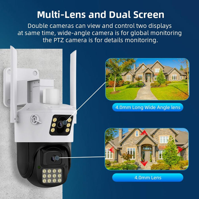 Motion Tracking Night Vision Smart Camera Supports Voice Intercom White