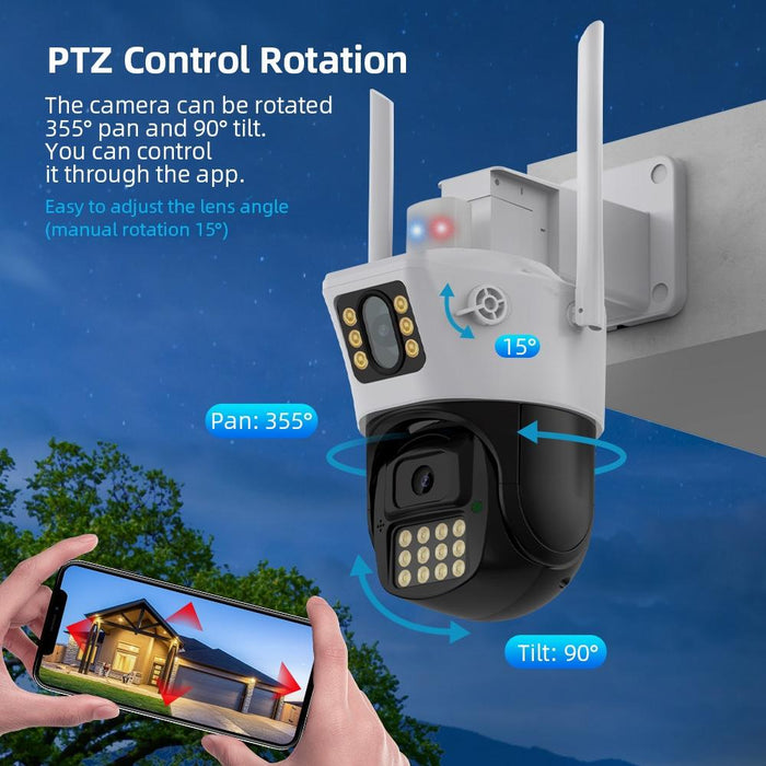 Motion Tracking Night Vision Smart Camera Supports Voice Intercom White