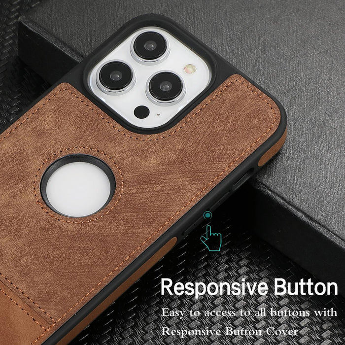 Splicing Sewing Hollow Cutout Pu Phone Case For Iphone 15