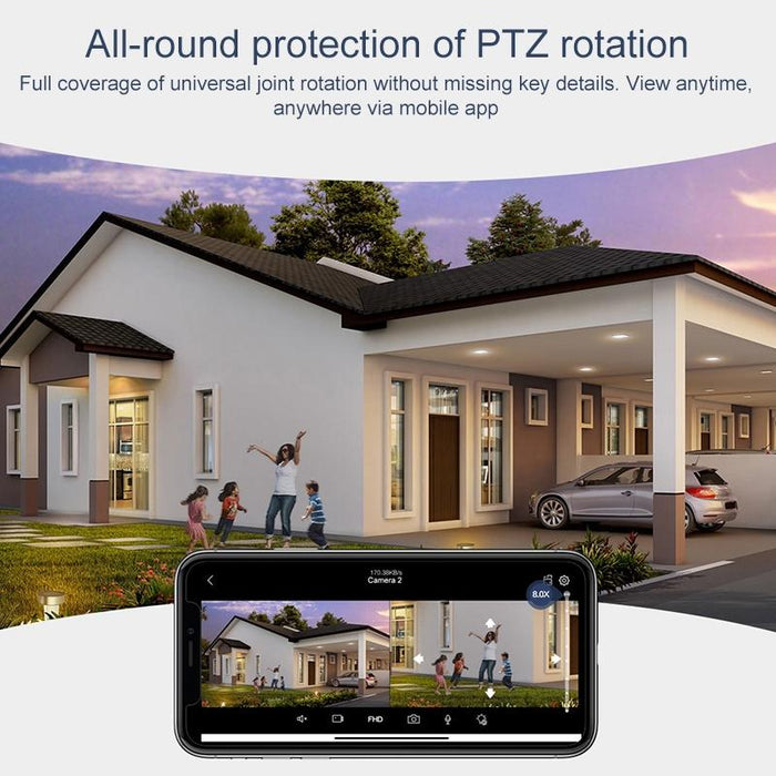 Humanoid Recognition Ai Alarm Wifi Dome Triple Ip Camera