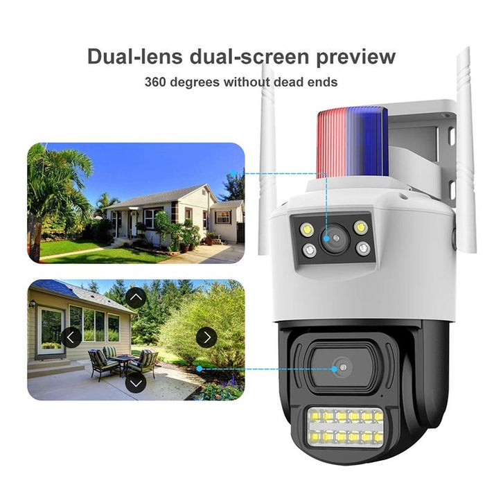 2Mp Outdoor Waterproof Wifi Dual Lens Surveillance Camera