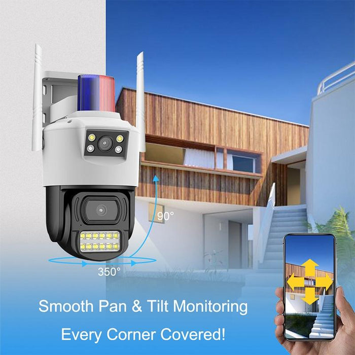 2Mp Outdoor Waterproof Wifi Dual Lens Surveillance Camera