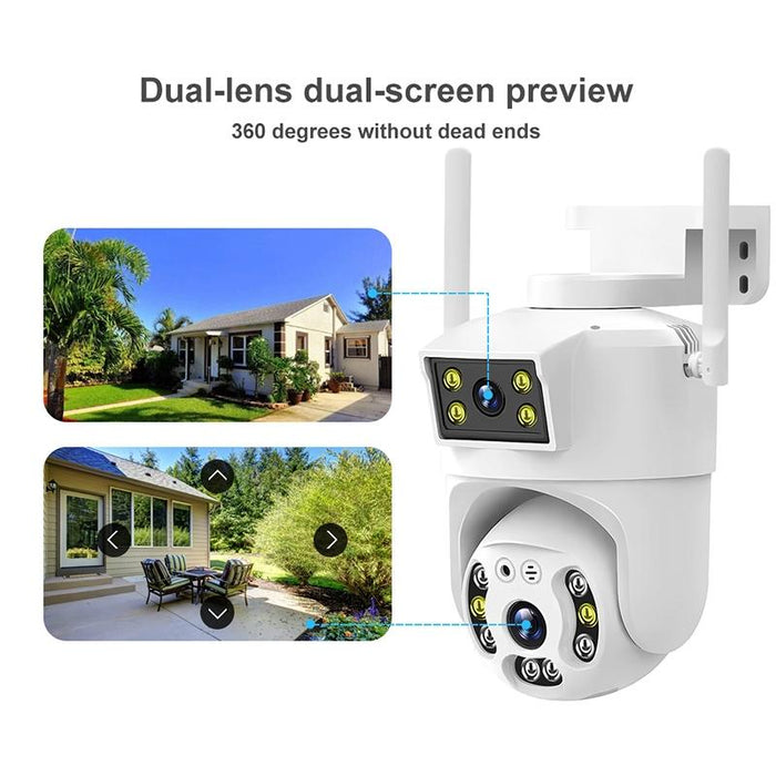 2Mp Outdoor Waterproof Wifi Dual Lens Surveillance Camera