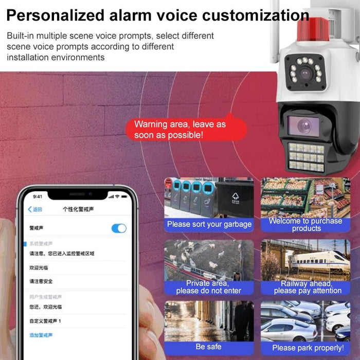 4Mp Wifi Dual Camera Supports Two-Way Voice Intercom & Humanoid Detection
