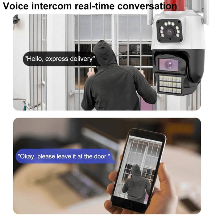 4Mp Wifi Dual Camera Supports Two-Way Voice Intercom & Humanoid Detection