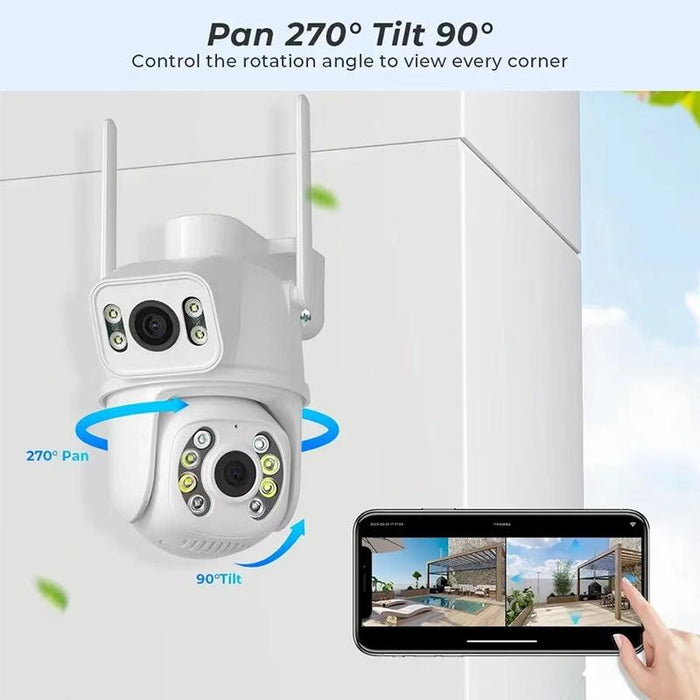 6Mp Wifi Dual Camera Supports Two-Way Voice Intercom & Ai Recognition