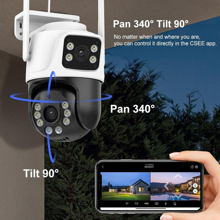 6Mp Wifi Dual Camera Supports Two-Way Voice Intercom & Infrared Night Vision