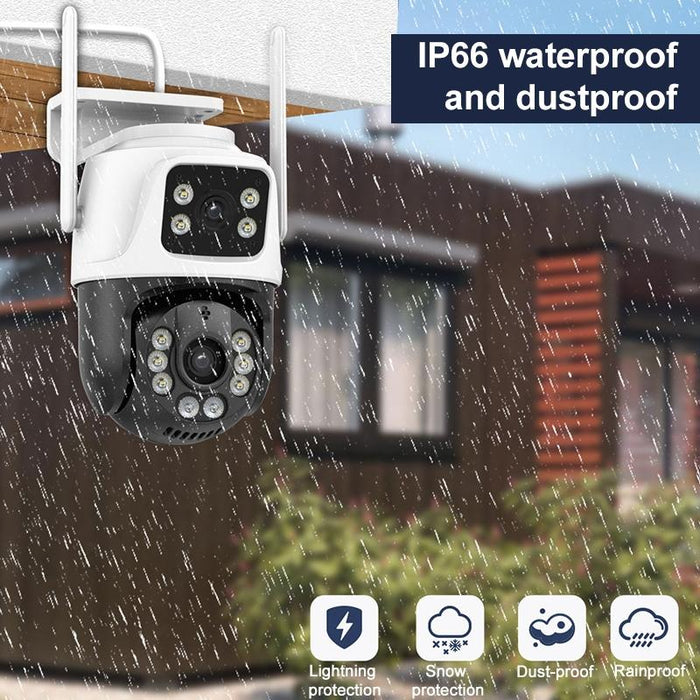 6Mp Wifi Dual Camera Supports Two-Way Voice Intercom & Infrared Night Vision