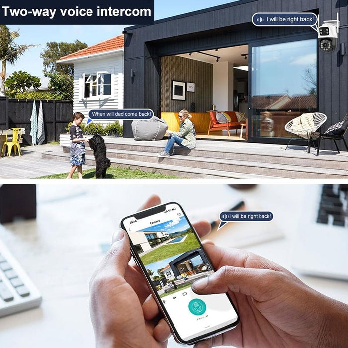 6Mp Wifi Dual Camera Supports Two-Way Voice Intercom & Infrared Night Vision