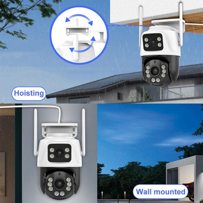 6Mp Wifi Dual Camera Supports Two-Way Voice Intercom & Infrared Night Vision