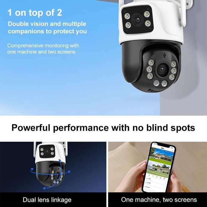 6Mp Wifi Dual Camera Supports Two-Way Voice Intercom & Infrared Night Vision