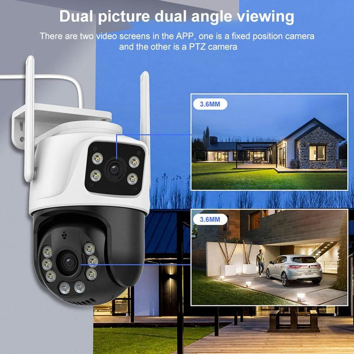 6Mp Wifi Dual Camera Supports Two-Way Voice Intercom & Infrared Night Vision