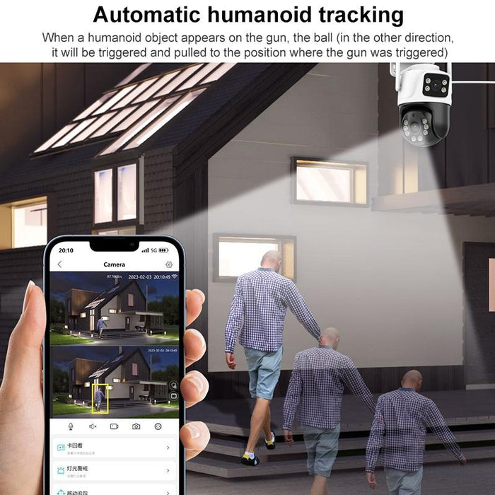 6Mp Wifi Dual Camera Supports Two-Way Voice Intercom & Infrared Night Vision