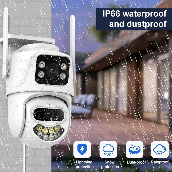 3Mp Wifi Triple Camera Supports Two-Way Voice Intercom & Infrared Night Vision