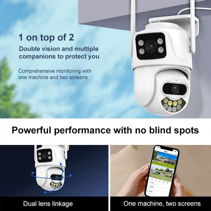 3Mp Wifi Triple Camera Supports Two-Way Voice Intercom & Infrared Night Vision