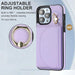 Ym007 Ring Holder Card Bag Skin Feel Phone Case For Iphone