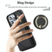 Ym007 Ring Holder Card Bag Skin Feel Phone Case For Iphone