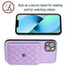 Rhombic Texture Card Bag Rfid Phone Case With Long Lanyard