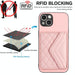 Rhombic Texture Card Bag Rfid Phone Case With Long Lanyard