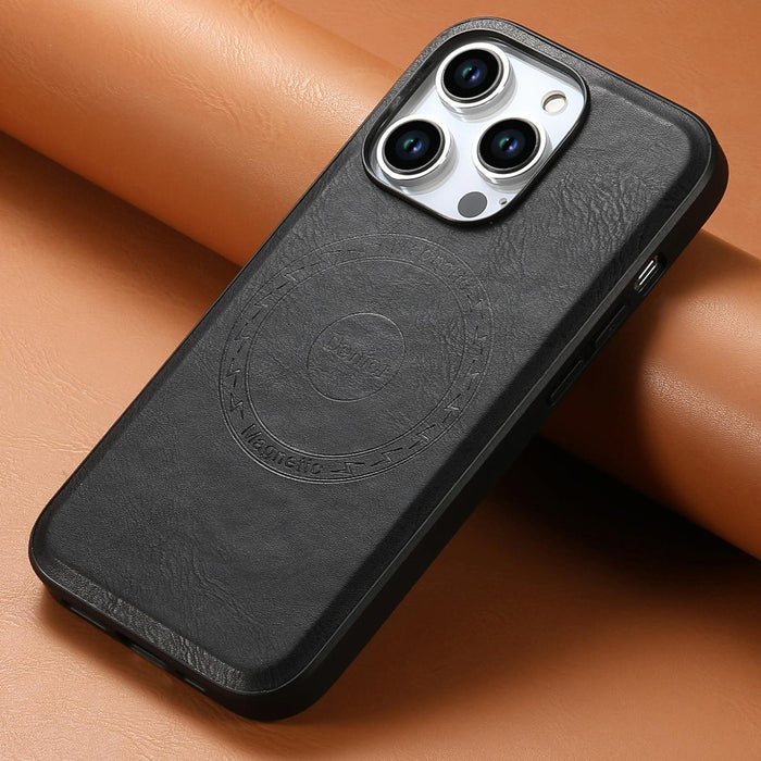 Denior Cowhide Texture Leather Magsafe Phone Case