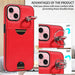 Calf Texture Card Slot Ring Holder Phone Case For Iphone 15