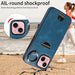 Calf Texture Card Slot Ring Holder Phone Case For Iphone 15