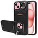 Calf Texture Card Slot Ring Holder Phone Case For Iphone 15