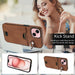 Calf Texture Card Slot Ring Holder Phone Case For Iphone 15