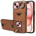 Calf Texture Card Slot Ring Holder Phone Case For Iphone 15