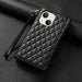 Zipper Multi Card Wallet Rhombic Leather Phone Case