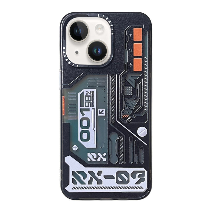 Mecha Circuit Board Pattern Phone Case For Iphone 15