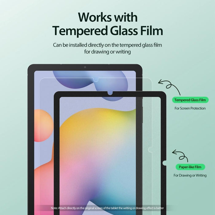 Naad Series Removable Paper-Like Screen Protector For Samsung Galaxy Tab S9 Fe+ / Tab S6 Lite / Tab S9 Fe