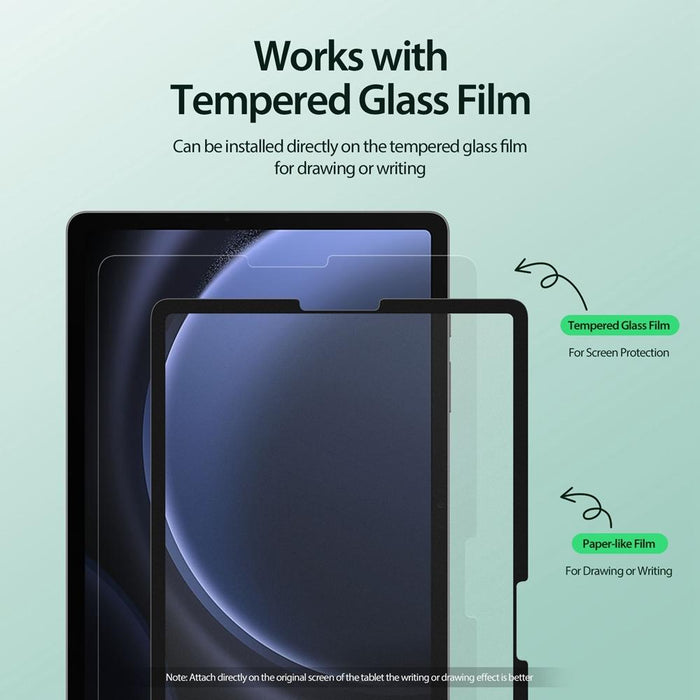 Naad Series Removable Paper-Like Screen Protector For Samsung Galaxy Tab S9 Fe+ / Tab S6 Lite / Tab S9 Fe