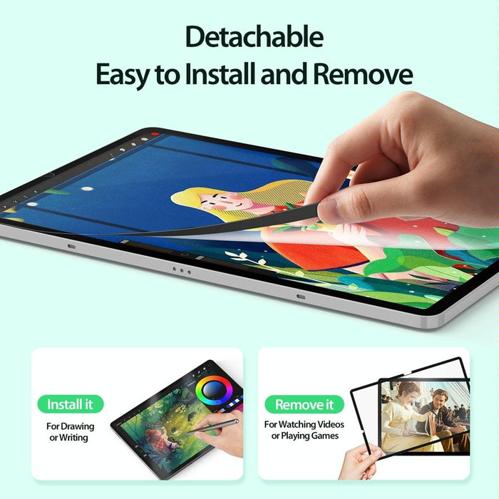 Naad Series Removable Paper-Like Screen Protector For Samsung Galaxy Tab S9 Fe+ / Tab S6 Lite / Tab S9 Fe