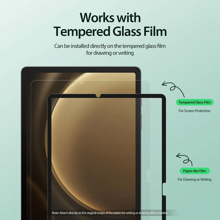 Naad Series Removable Paper-Like Screen Protector For Samsung Galaxy Tab S9 Fe+ / Tab S6 Lite / Tab S9 Fe