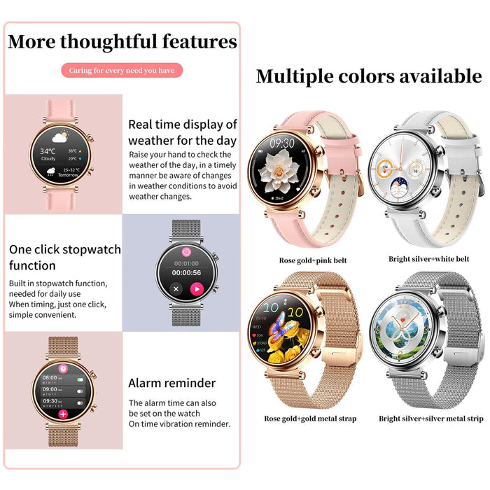 Smart Watch For Women Bt Call Health Tracking Sos